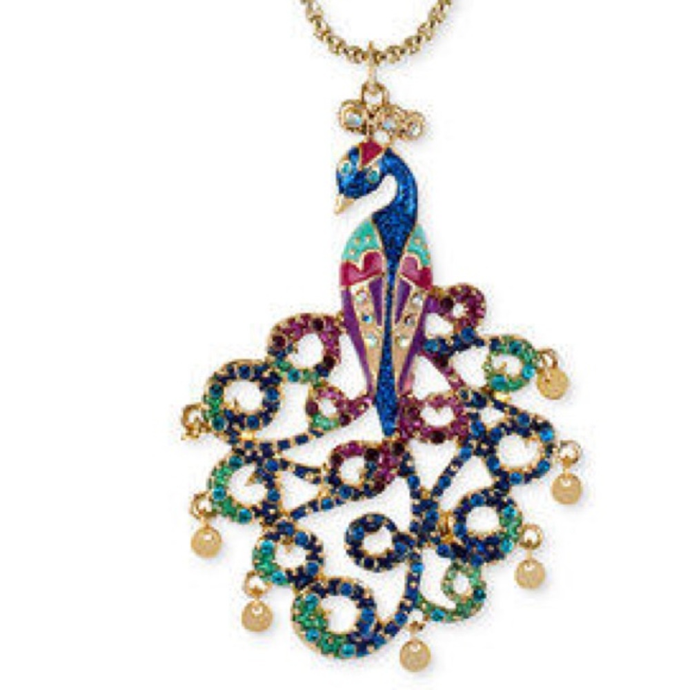 Betsey Johnson Morocco Adventure Peacock Necklace
